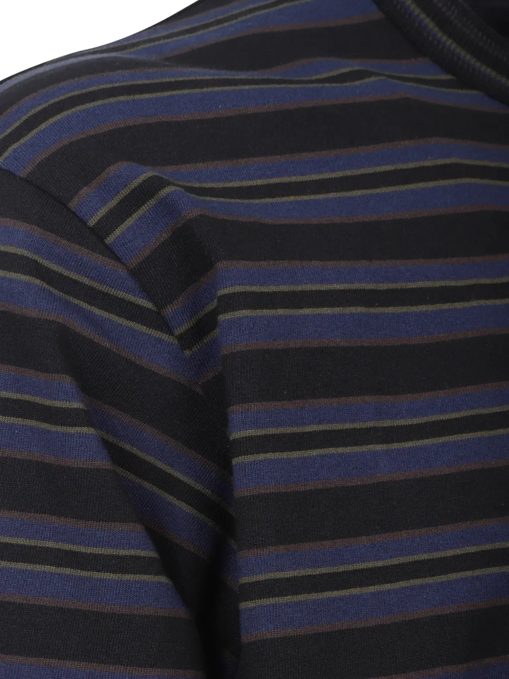 sacai T-shirt met horizontale streep Zwart
