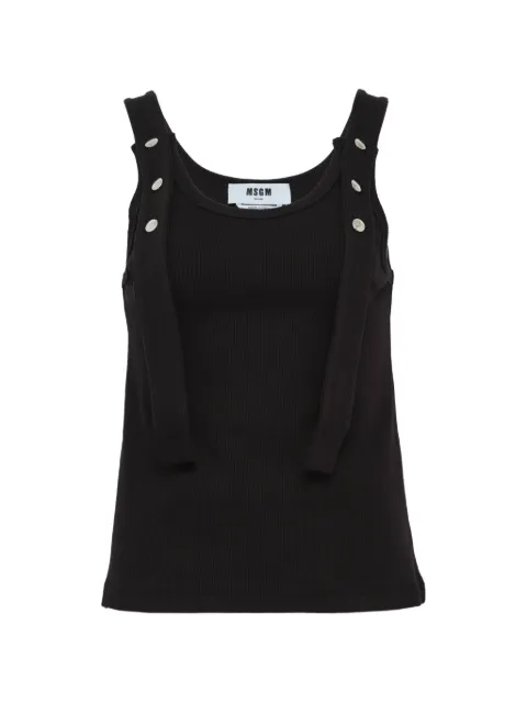 MSGM button-detail ribbed tank top