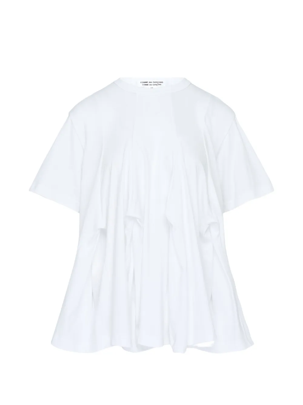 Comme Des Garçons Comme Des Garçons pleated flared T-shirt - Bianco