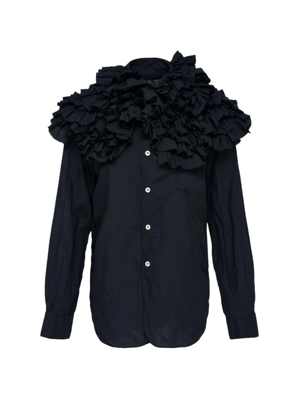 Comme Des Garçons Comme Des Garçons ruffled long-sleeve shirt - Nero