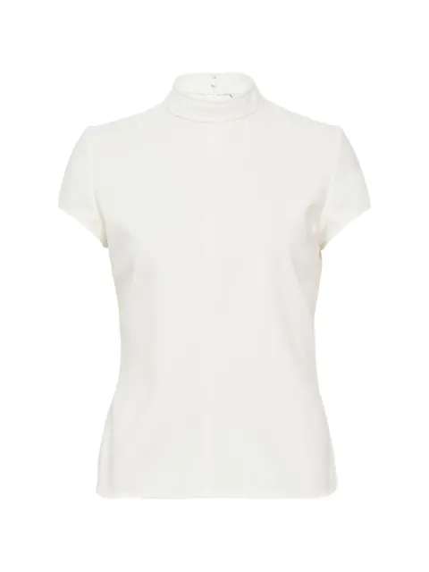 Courrèges mock-neck short-sleeve top