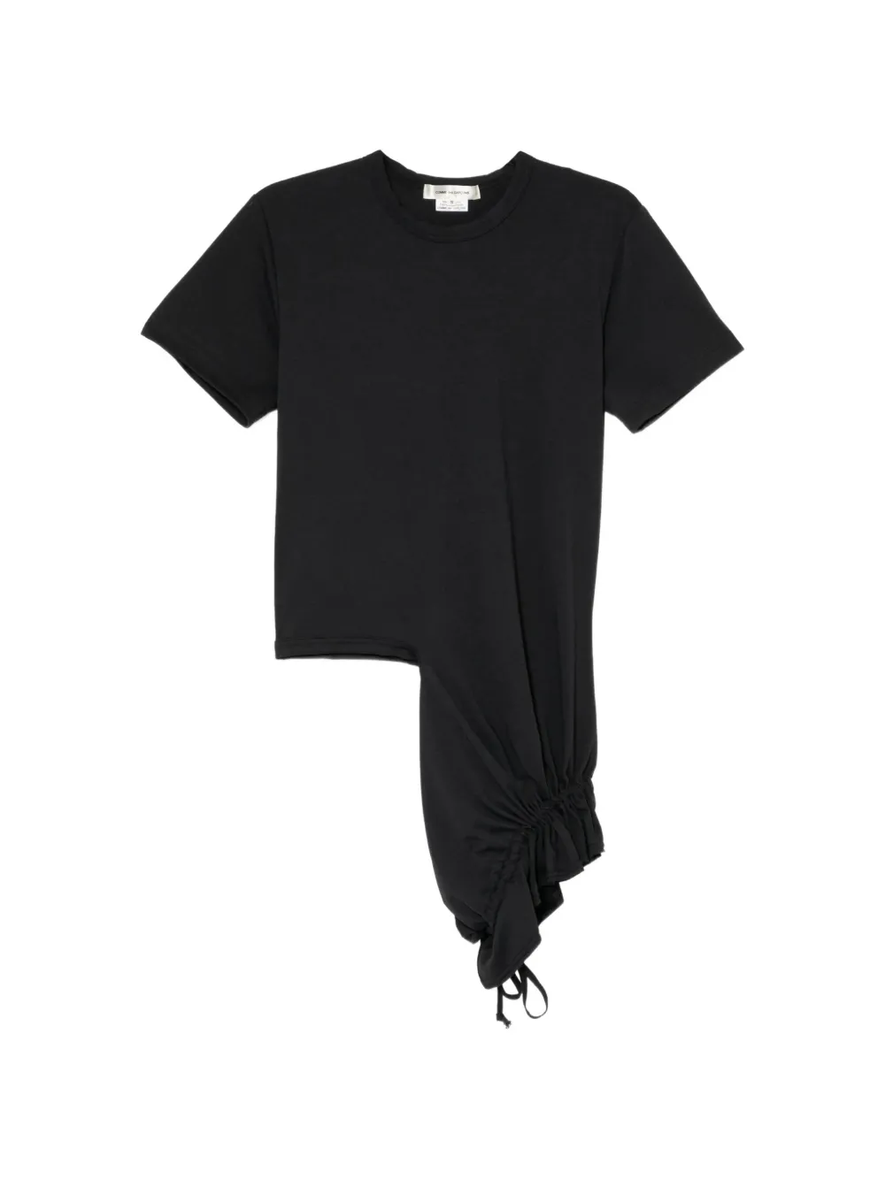 Comme Des Garçons asymmetric drawstring T-shirt - Nero