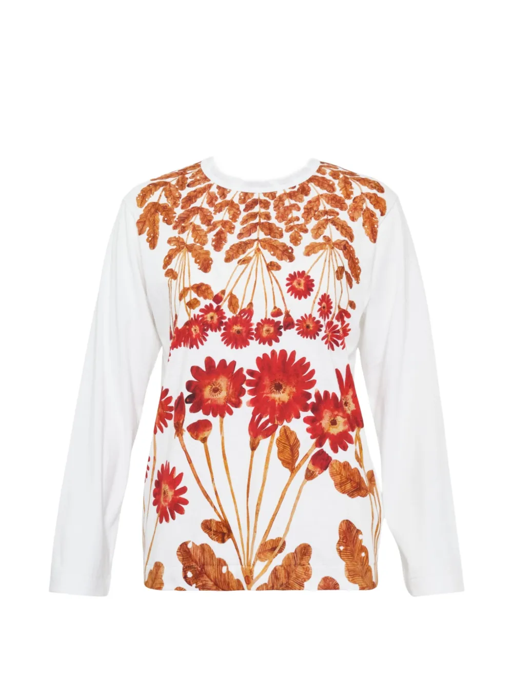 Noir Kei Ninomiya floral-print top - Bianco