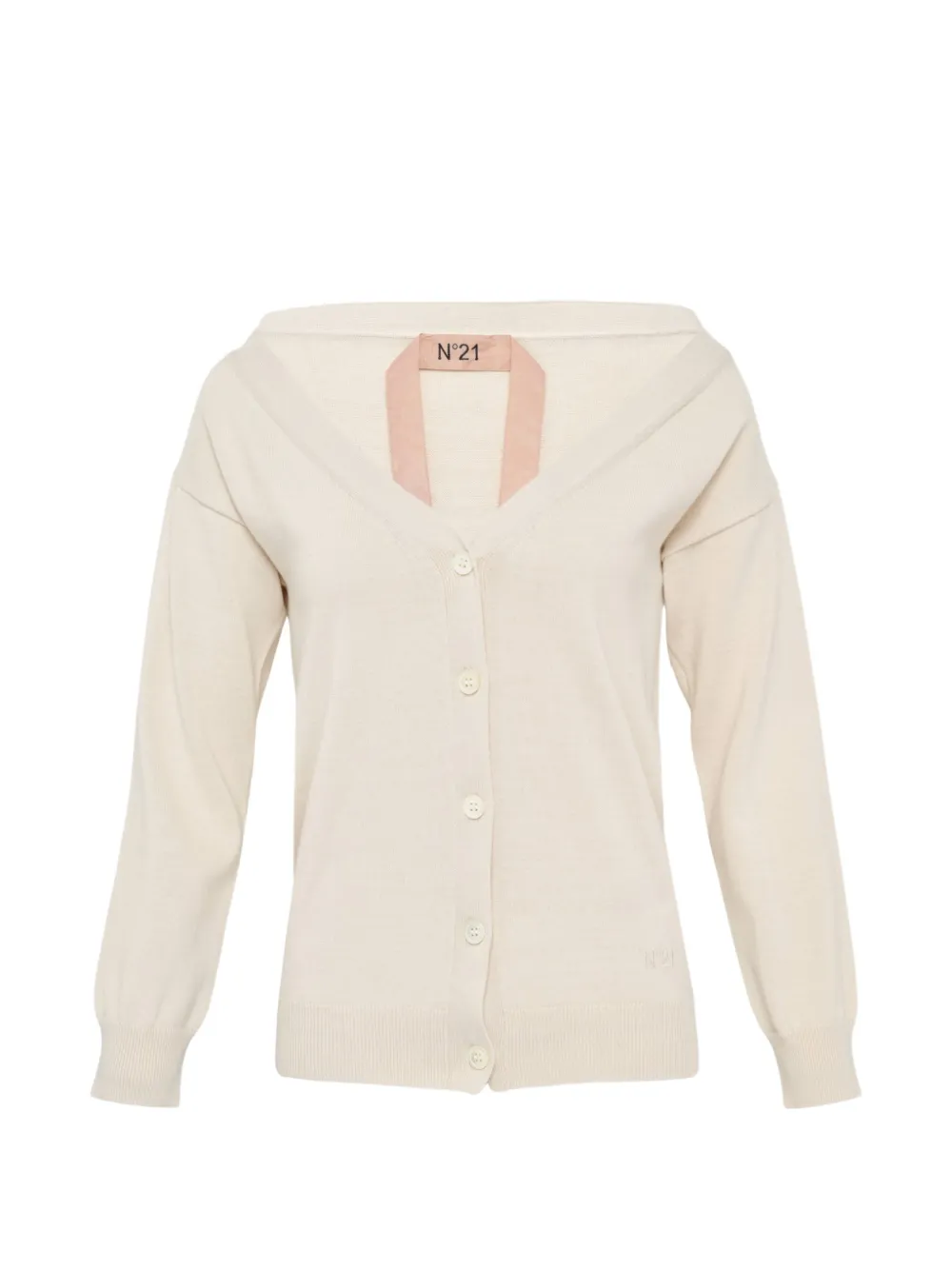 Nº21 buttoned cardigan - Toni neutri