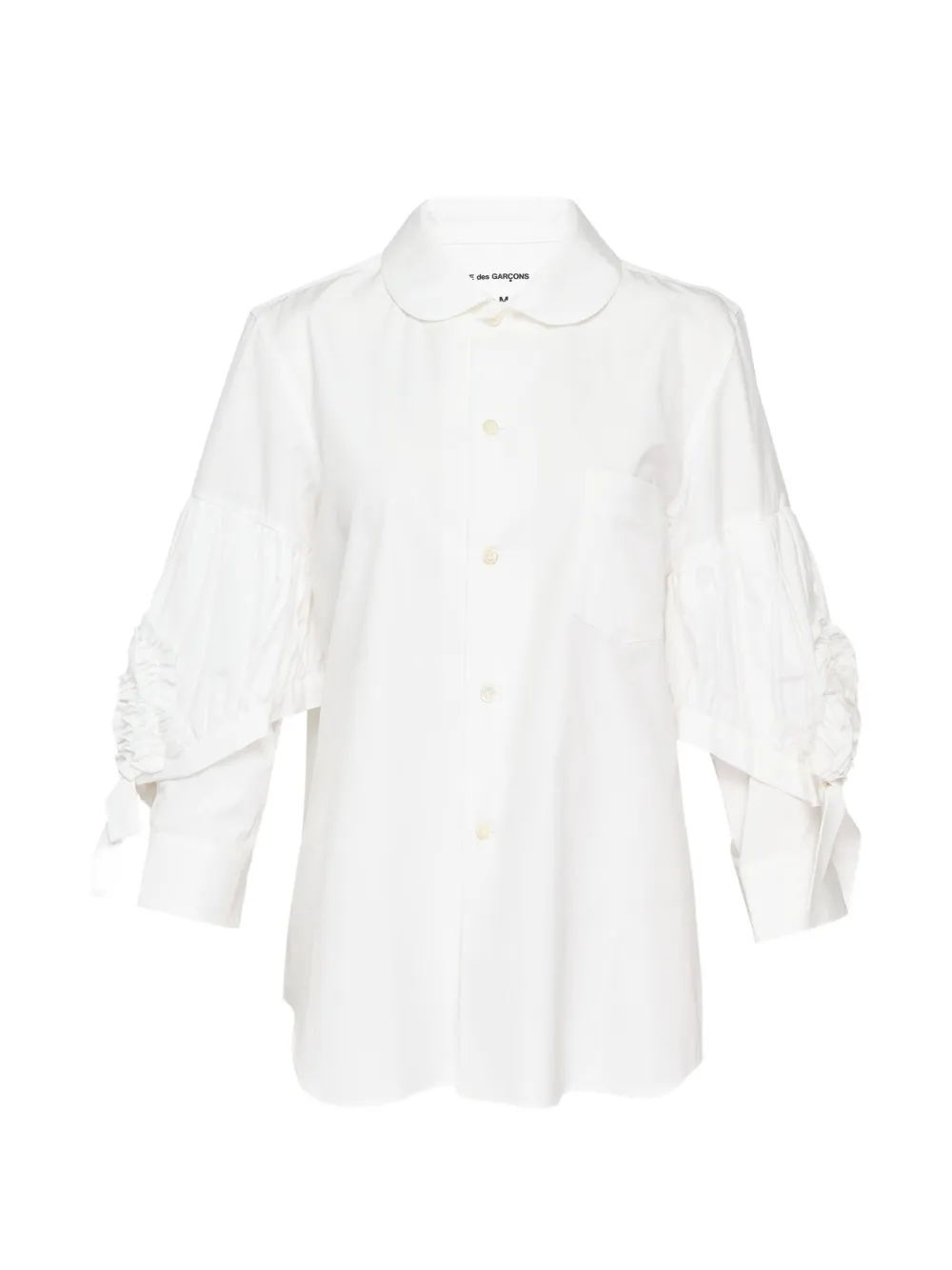 Comme Des Garçons Girl ruffled-sleeve Peter Pan-collar shirt - Bianco