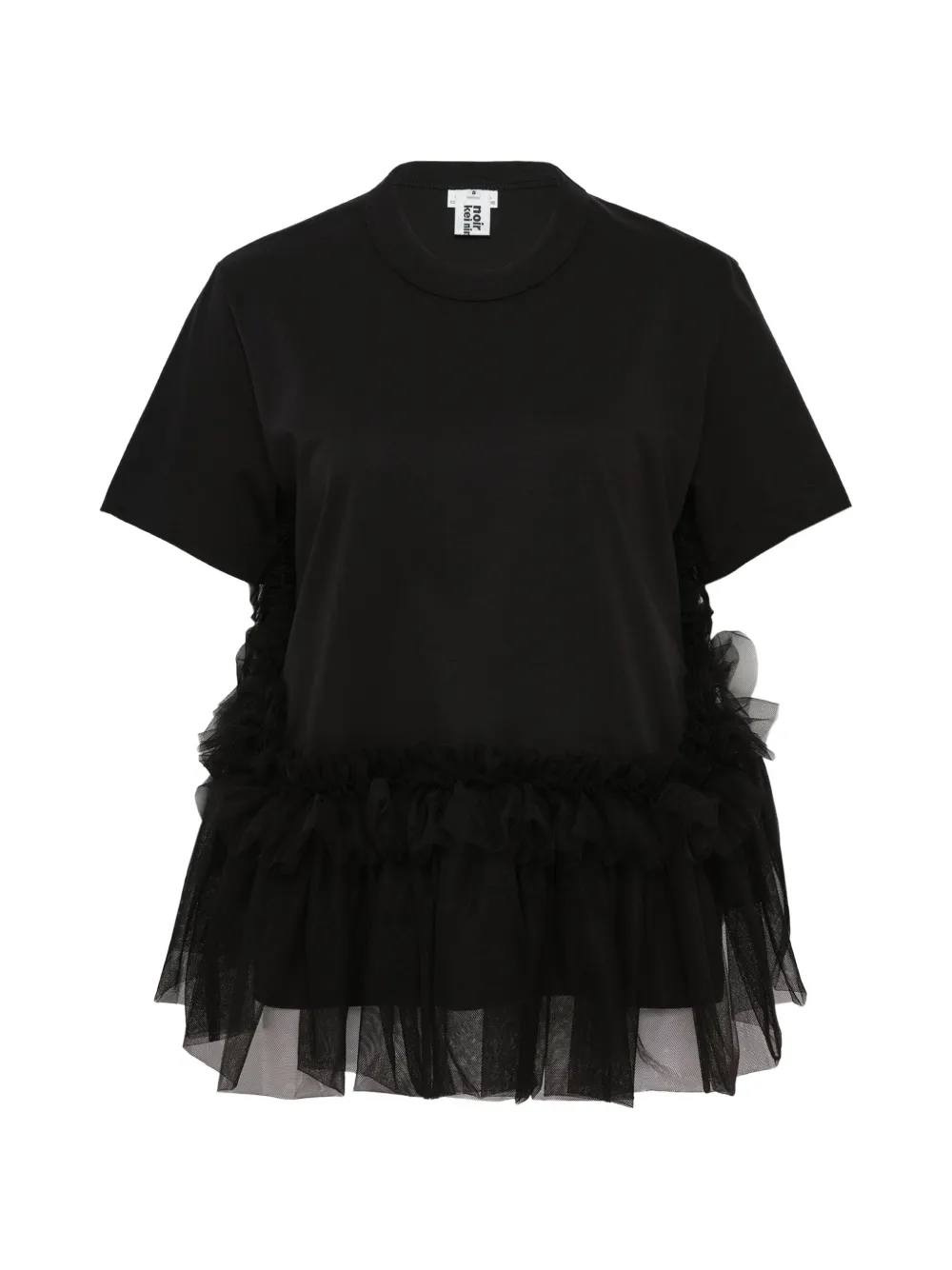Noir Kei Ninomiya ruffled T-shirt - Nero