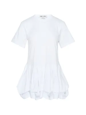 Comme Des Garçons Girl チュールレイヤーラッフル Tシャツ | ホワイト