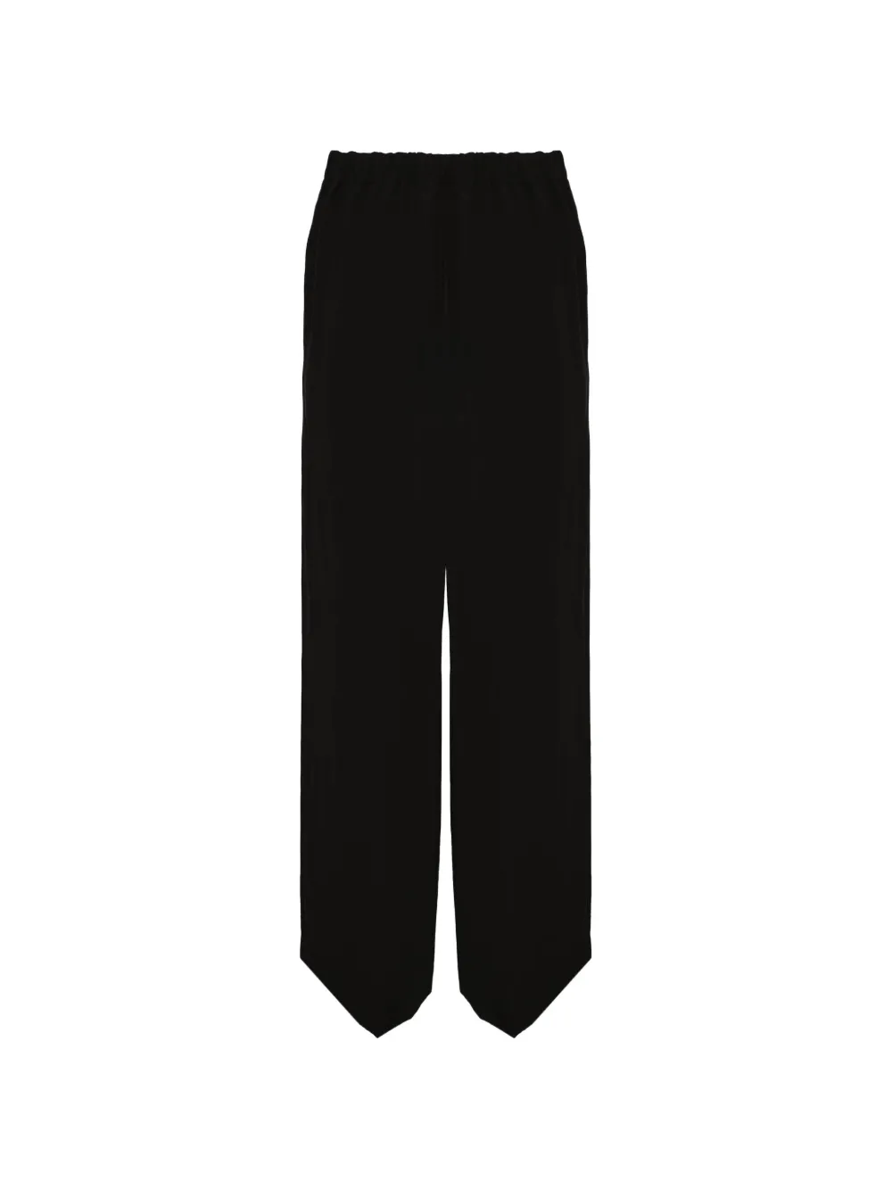 Elasticated-Waistband Straight-Leg Trousers