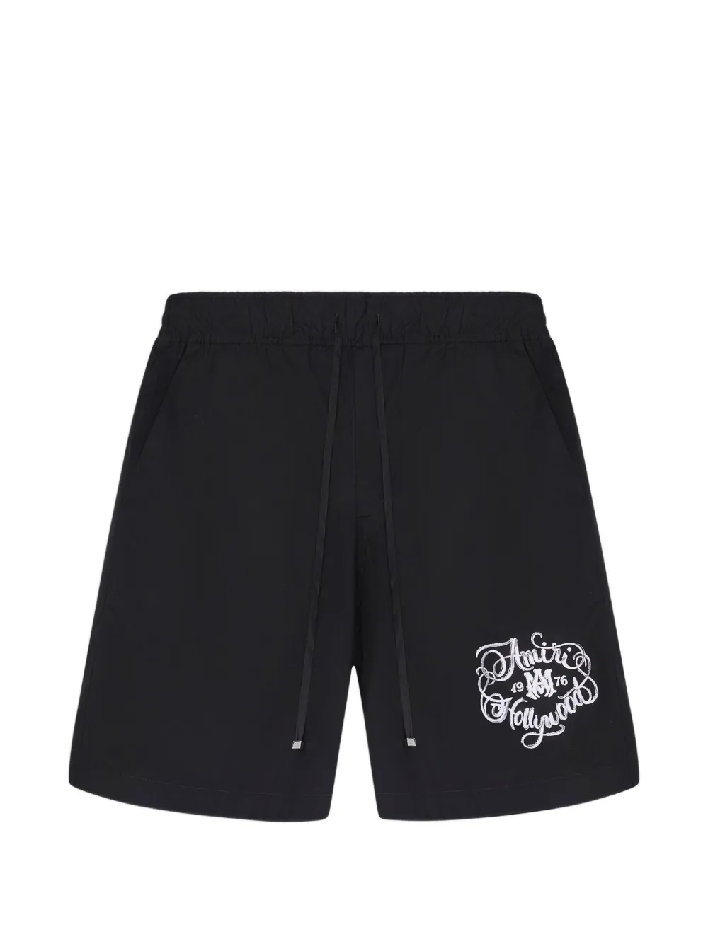AMIRI Hollywood shorts met elastische tailleband en print Zwart