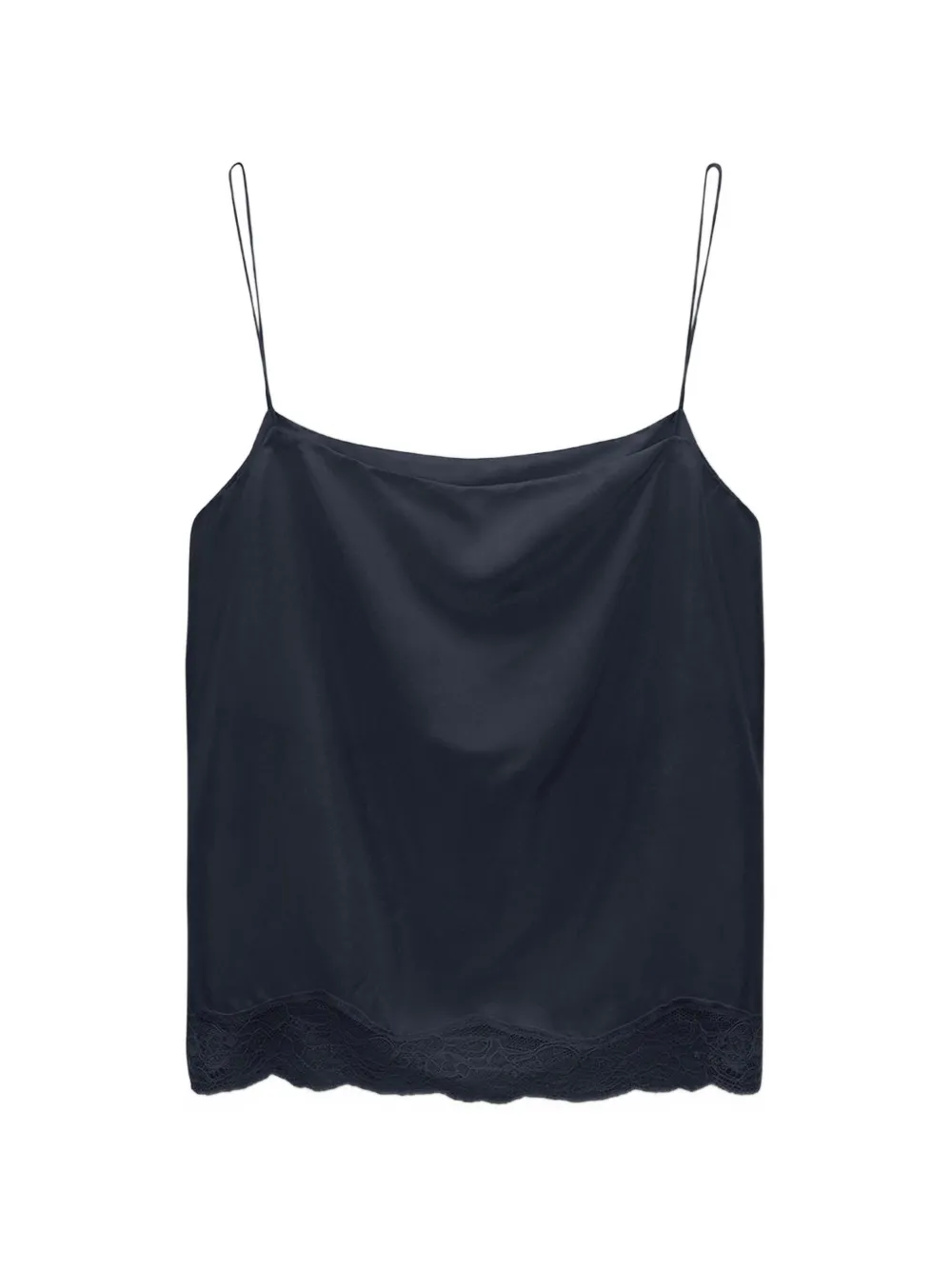 Habotai Silk Lace Trim Top