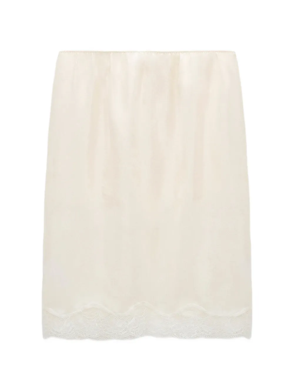 Dorothee Schumacher Habotai silk lace-trim skirt Beige