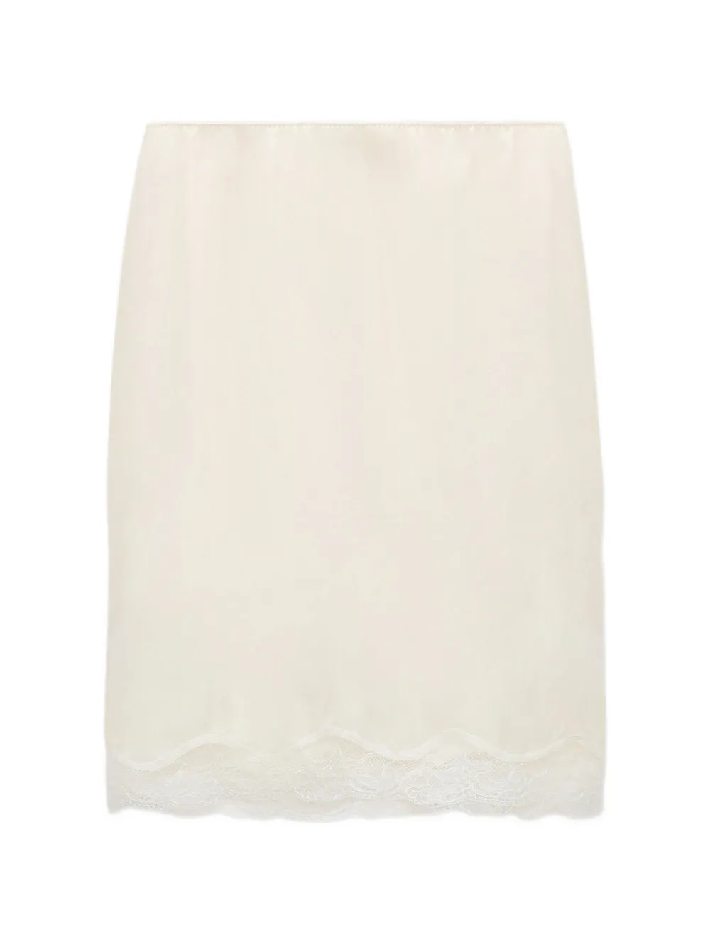 Dorothee Schumacher Habotai silk lace-trim skirt - Toni neutri