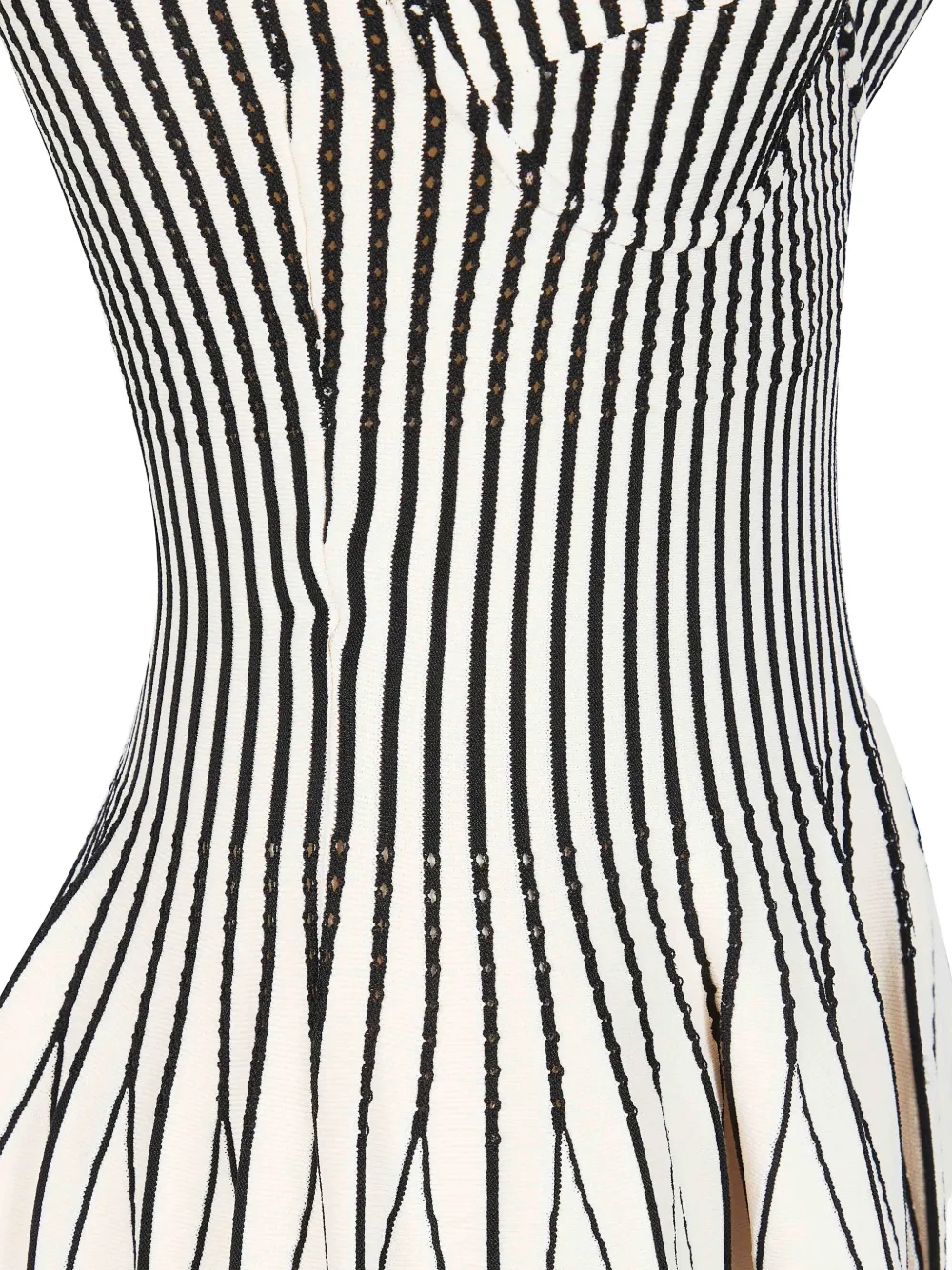 Elisabetta Franchi Gestreepte mini-jurk Beige