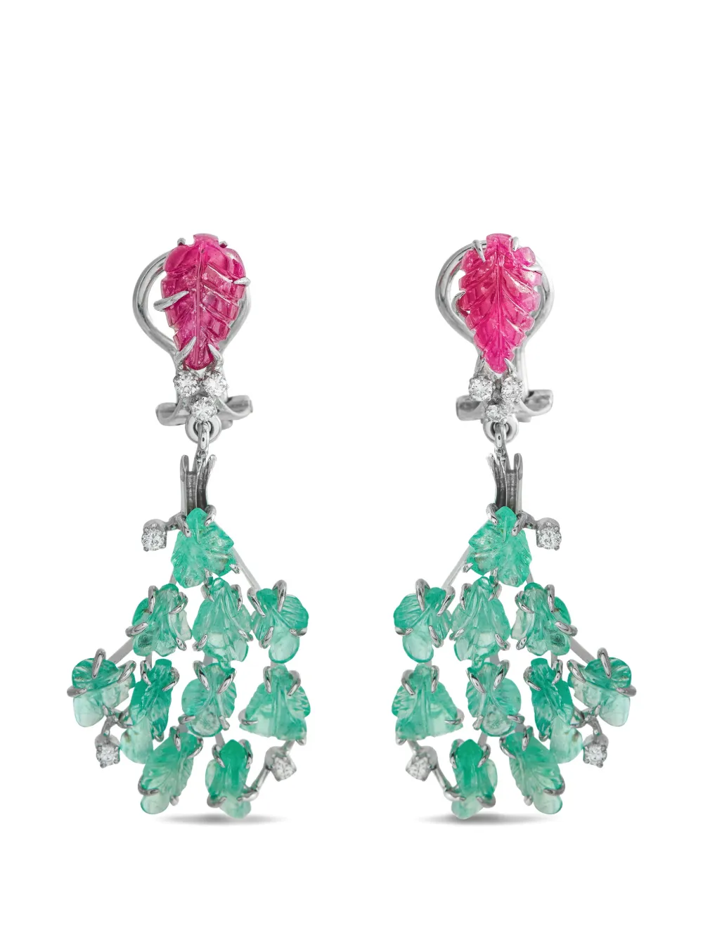 LB Exclusive multi-stone clip-on earrings - Argento