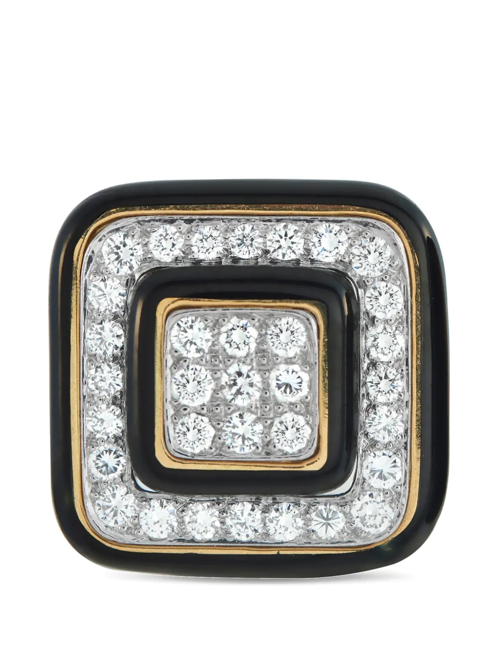 Diamond Squared Clip-On Earrings