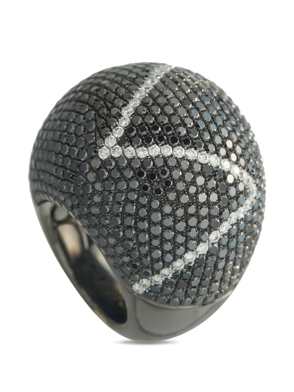 LB Exclusive diamond dome-design ring - Nero