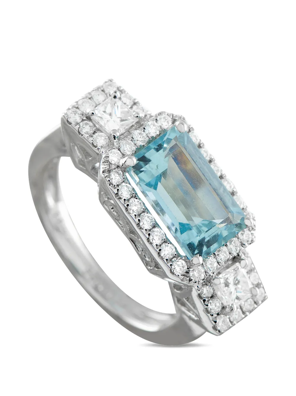 LB Exclusive aquamarine and diamond ring - Argento
