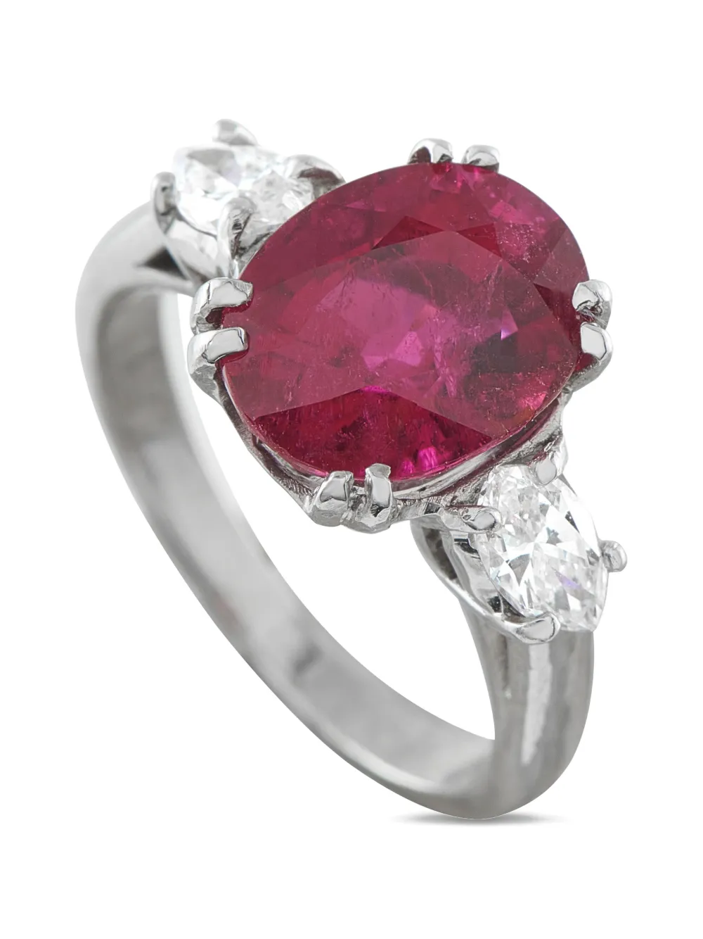 LB Exclusive diamond and rubellite ring - Argento