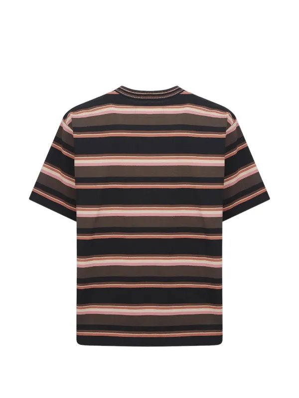 sacai レイヤードTシャツ Sacai horizontal-stripe T-shirt | Black | FARFETCH JO