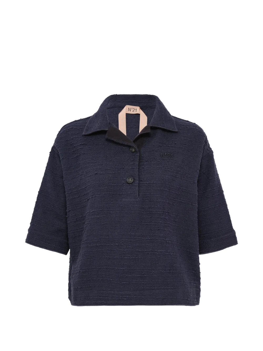 Nº21 textured polo shirt - Blu