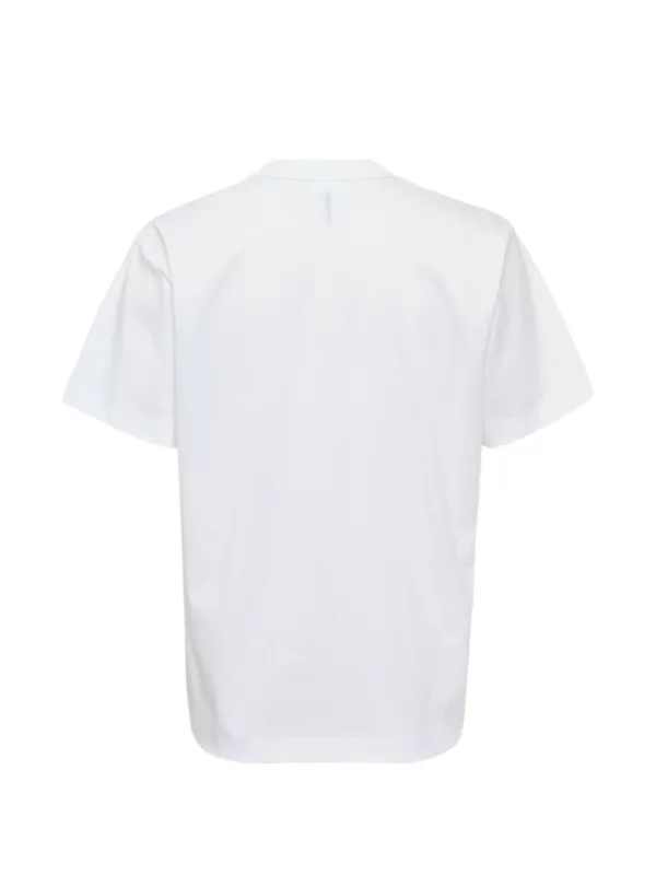 noir kei ninomiya プリーツ Tシャツ ホワイト S Noir Kei Ninomiya x Comme Des Garçons star-detail T-shirt | White