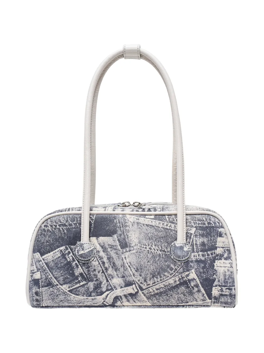 Marge Sherwood Soft Boston patchwork shoulder bag - Grigio