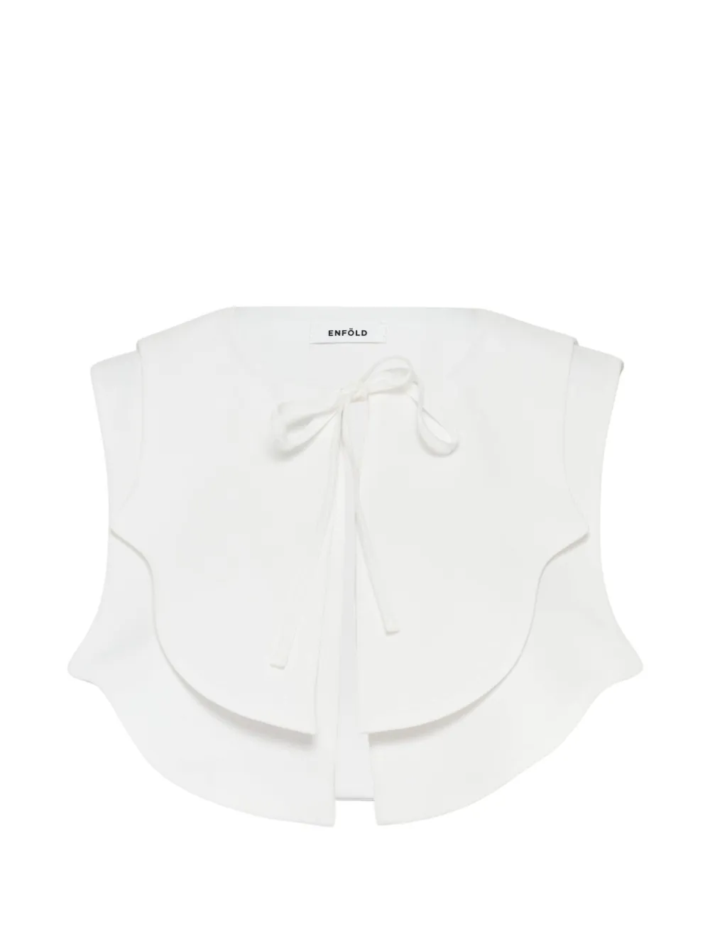 Enföld tie front top - Bianco