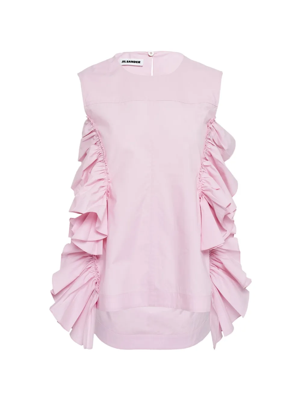 Jil Sander ruffled sleeveless top - Pink