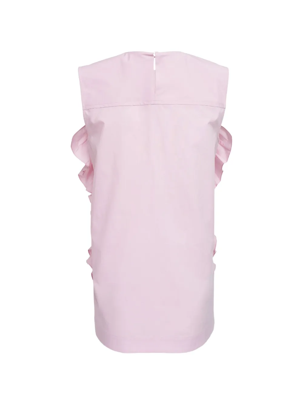 ruffled sleeveless top