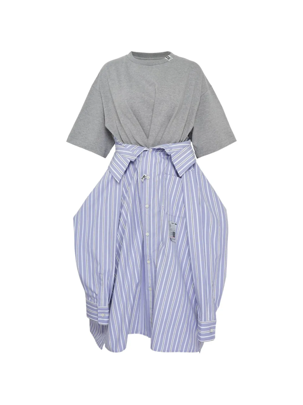 Maison MIHARA YASUHIRO striped dress - Blu