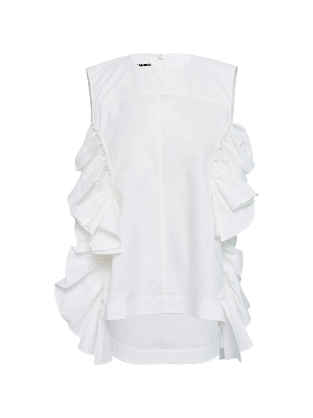 Jil Sander ruffled top - Bianco