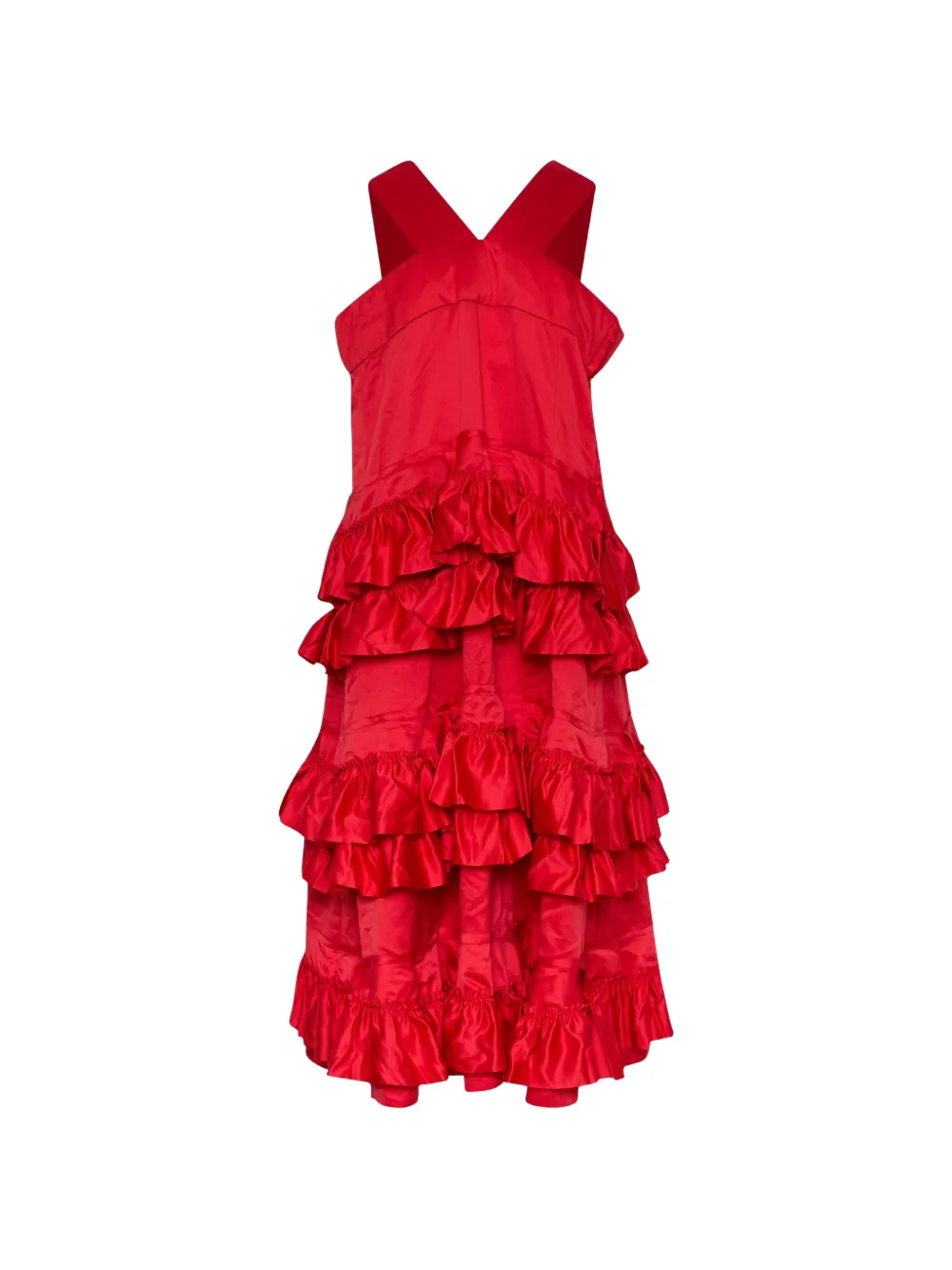 Comme Des Garçons Comme Des Garçons ruffled sleeveless dress - Rosso