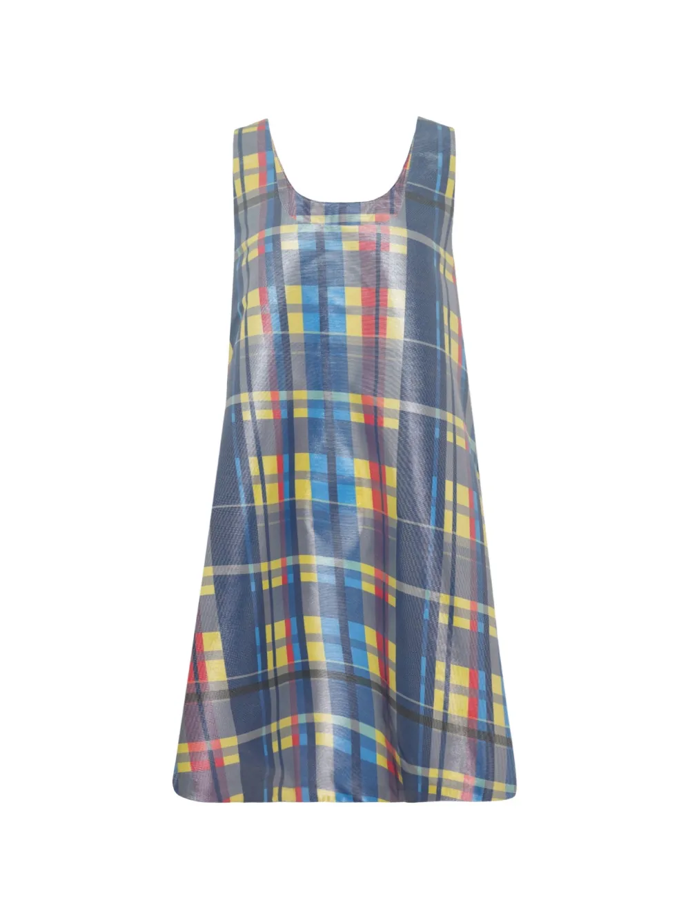 Enföld plaid sleeveless mini dress - Blu