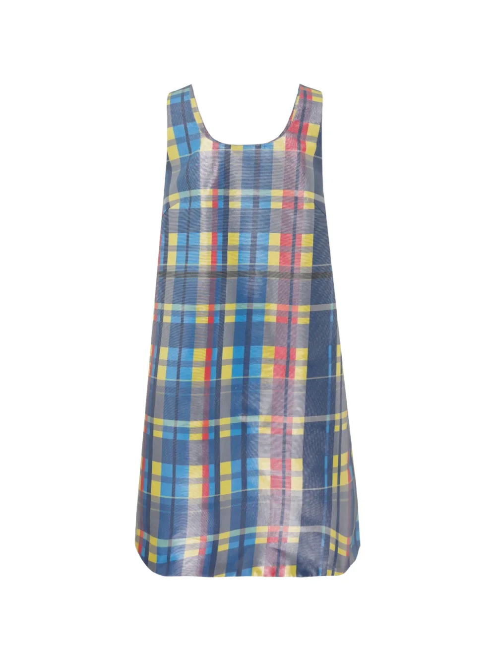 Plaid Sleeveless Mini Dress