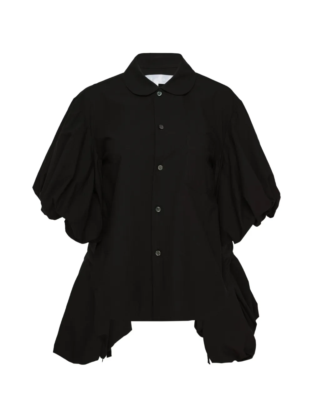 Comme des Garçons TAO gathered puff-sleeve shirt - Nero