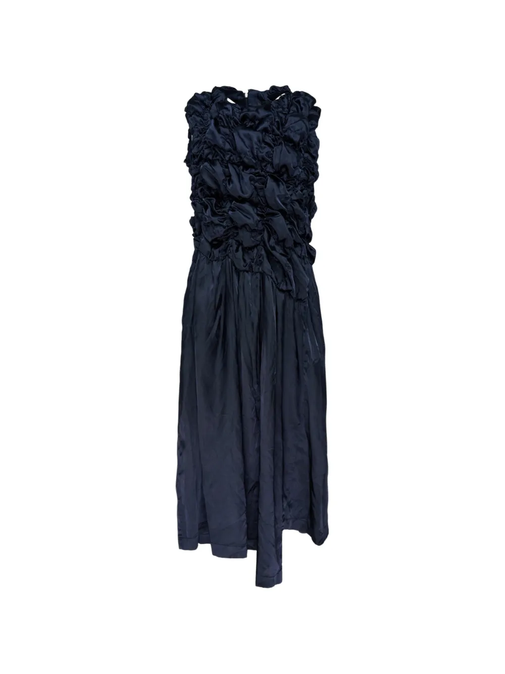 Comme Des Garçons Comme Des Garçons ruched-bodice asymmetric dress - Blu