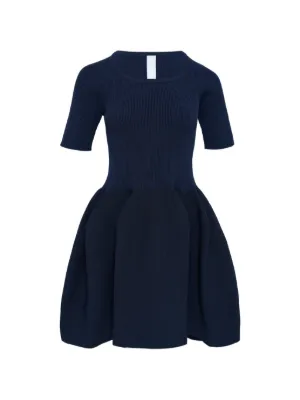 CFCL Ribbed short-sleeve Dress | Blue | FARFETCH ID