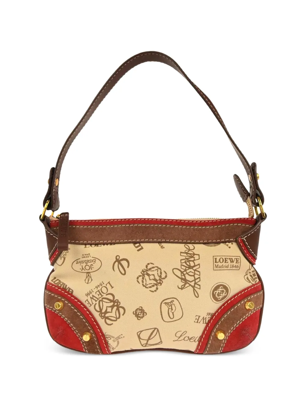 Loewe Pre-Owned 2006 logo canvas handbag - Toni neutri