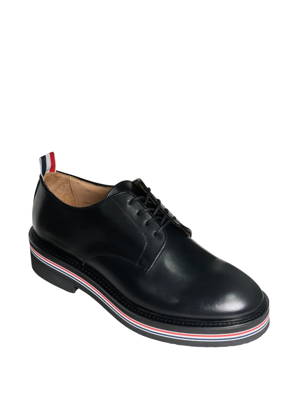 Thom Browne leather derbys hoes Zwart