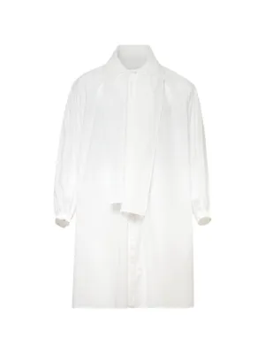 Yohji Yamamoto Asymmetric long-sleeve Shirt | White | FARFETCH