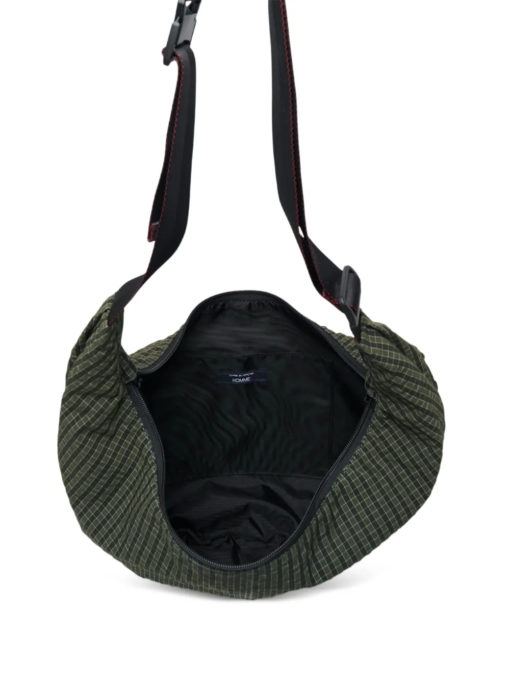  Comme Des Garçons Homme Check-pattern Shoulder Bag - Green 