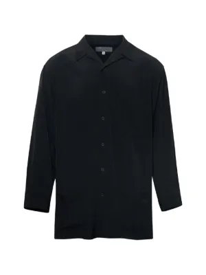 MM6 Maison Margiela Pointed Collar Staple Detail Shirt | Black
