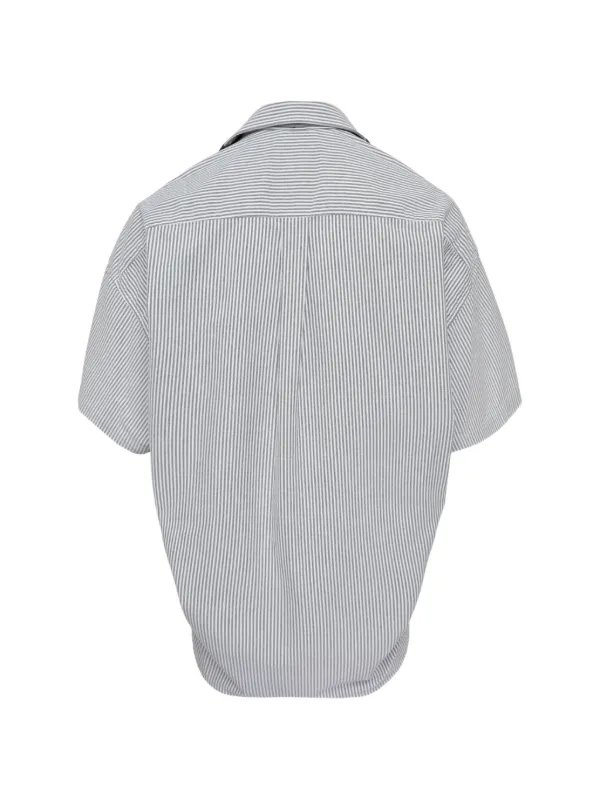 Maison MIHARA YASUHIRO チェック ストライプ シャツ | ブラック