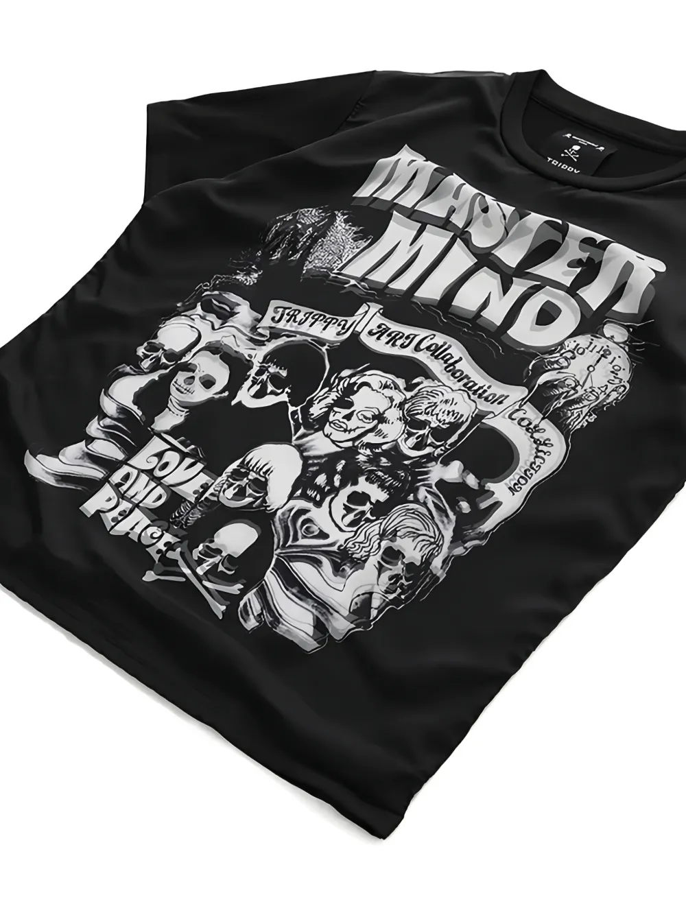 Mastermind Japan x Trippy Mikio Art Rock Stars T-shirt Zwart
