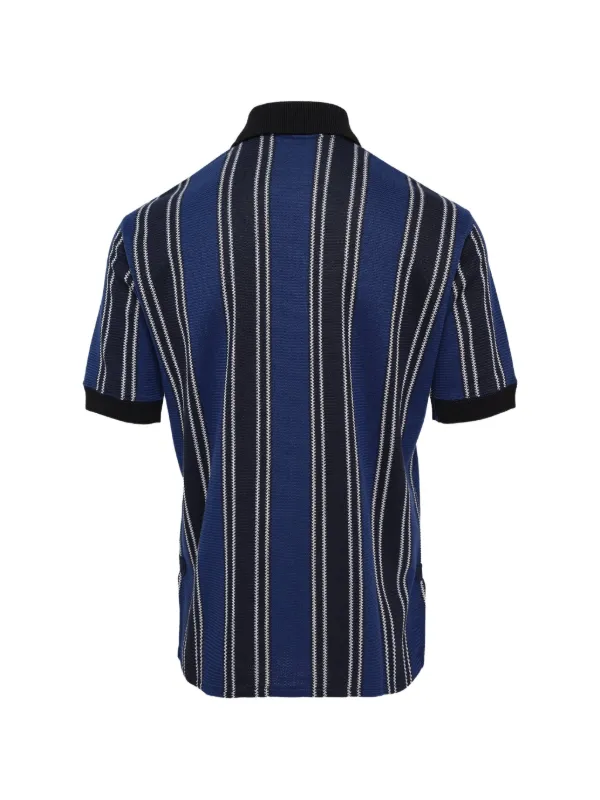 Junya Watanabe MAN ストライプ ニットポロシャツ | ブルー | FARFETCH JP