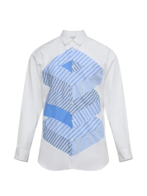 Comme Des Garçons Shirt patchwork striped shirt