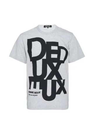 COMME des GARCONS HOMME DEUX Tシャツ L Comme Des Garçons Homme Deux ロゴ Tシャツ | グレー | FARFETCH JP