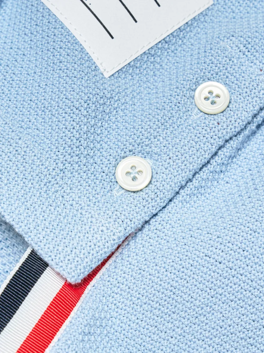Thom Browne T-shirt met gestreept detail Blauw