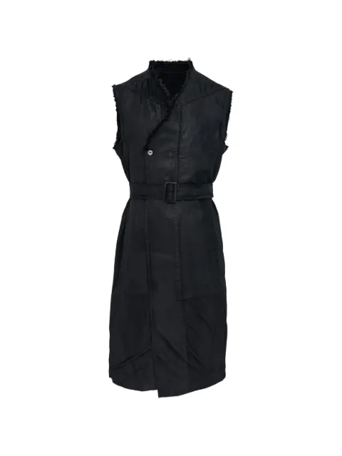 Rick Owens belted sleeveless coat