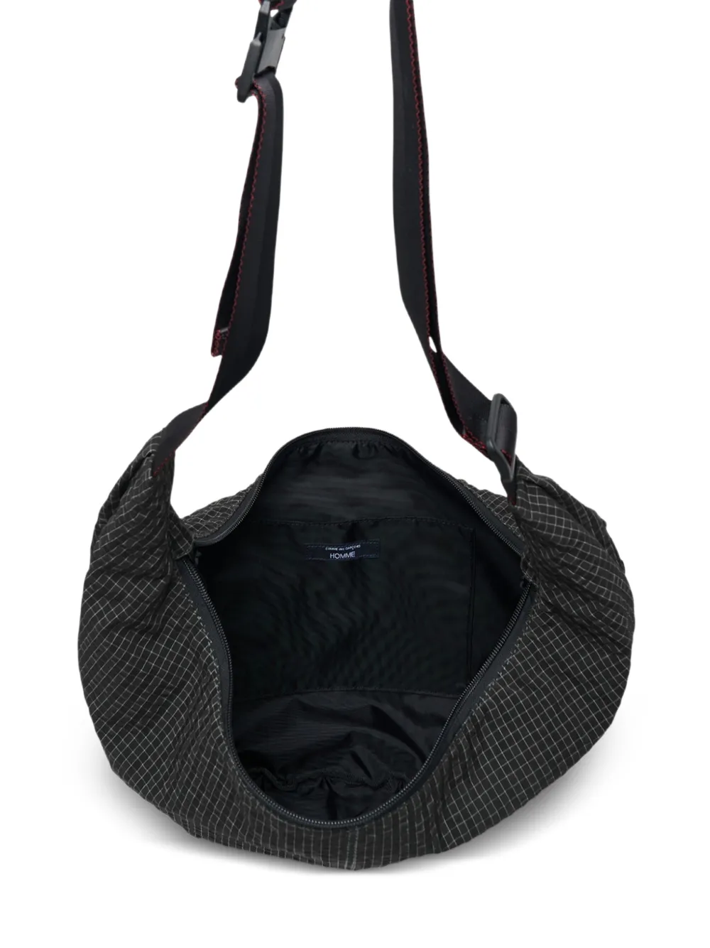  Comme Des Garçons Homme Grid-pattern Shoulder Bag - Black 